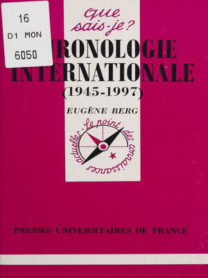 cover image of Chronologie internationale (1945-1995)